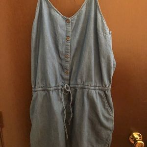 Old Navy chambray shorts romper, size large!
